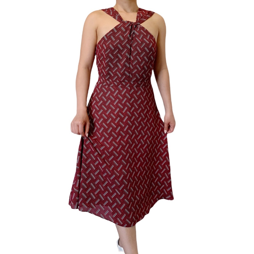 BANANA REPUBLIC MIDI FIT AND FLARE DRESS SIZE XS